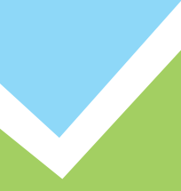 Blue and green checkmark icon, indicating completion or approval.