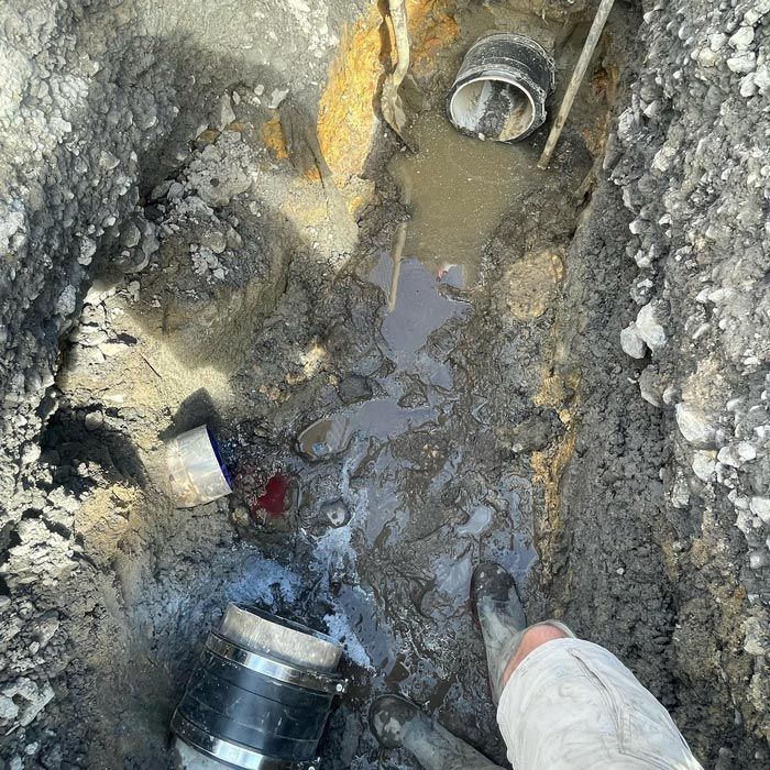 A Pipe Reconnection Service In Progress — Bridge Plumbing & Trades in Berry, NSW
