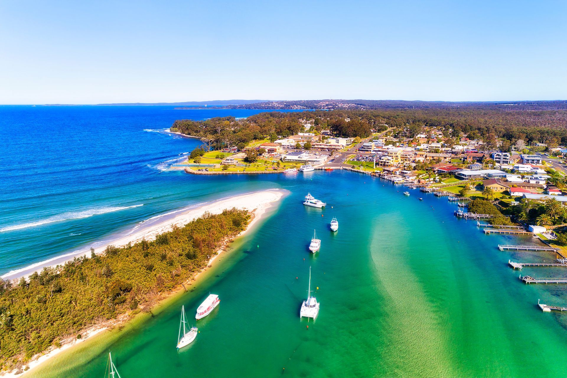 A Coastal Town Filled With Boats — Bridge Plumbing & Trades In Huskisson, NSW