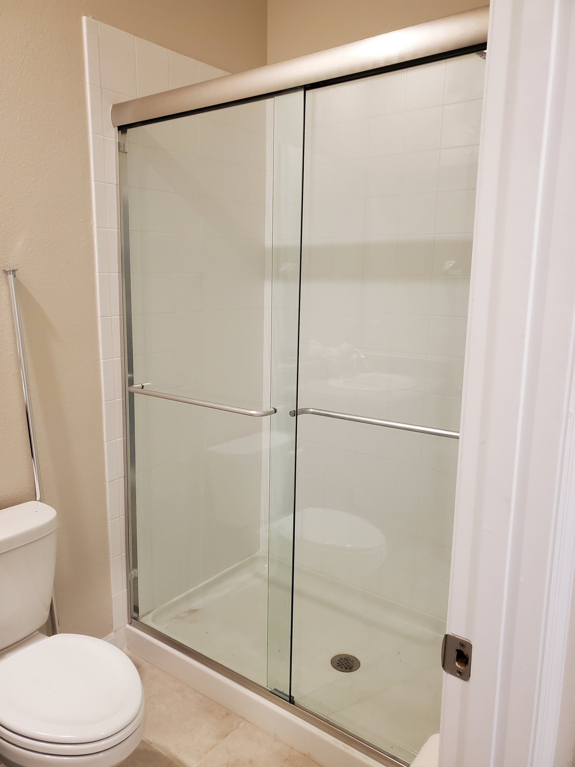 Concise And Comfortable Clean Toilet — Tampa, FL — Euro Glass Service