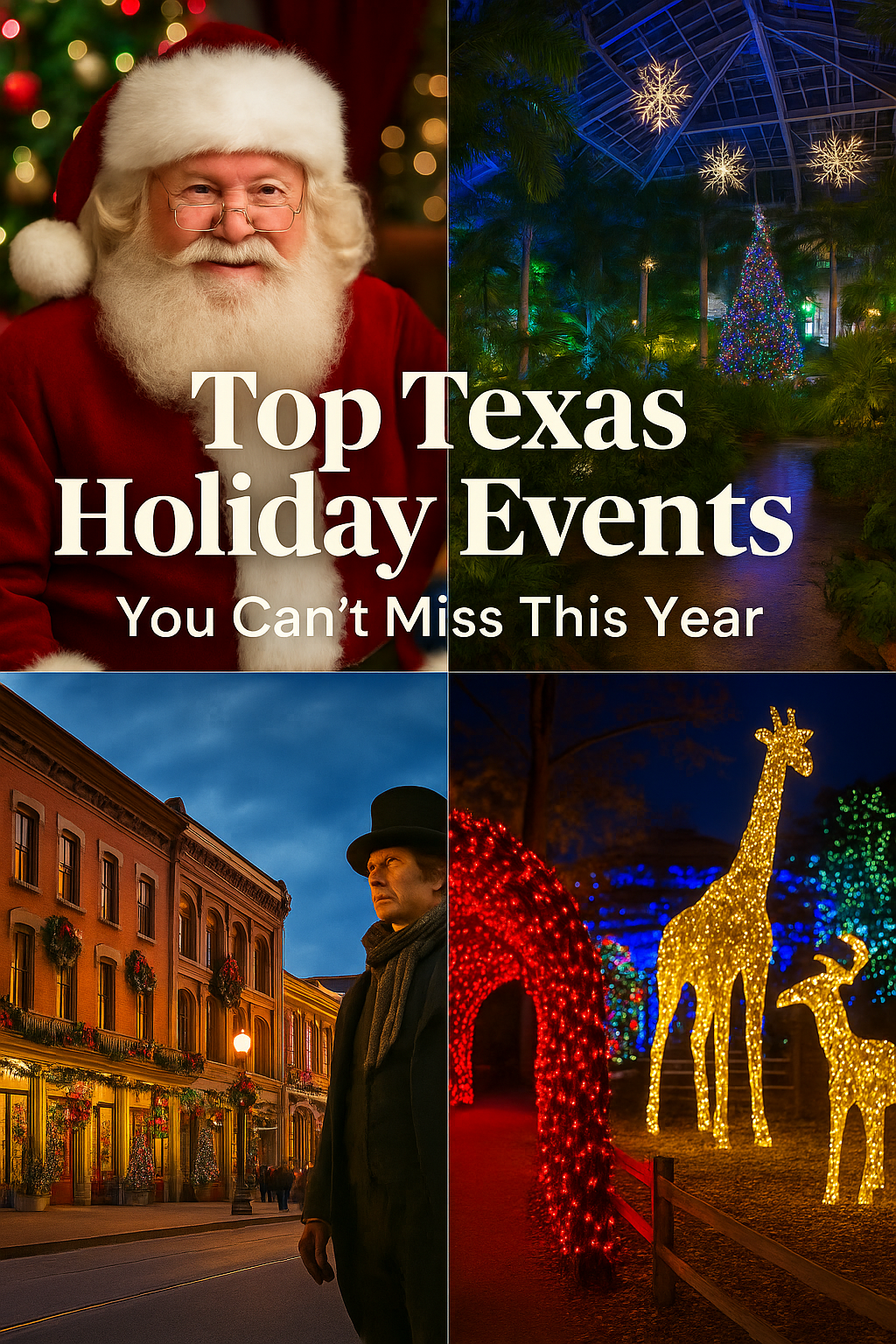 A poster for top texas holiday events you can 't miss this year