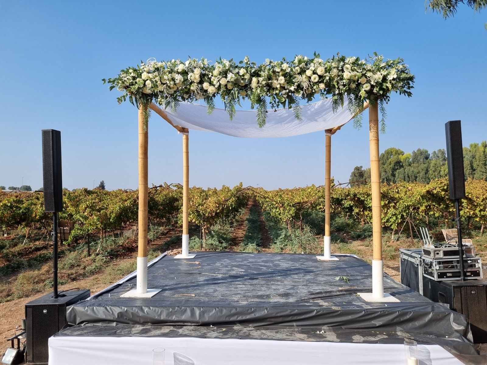 חופת פס לבנה חגיגית