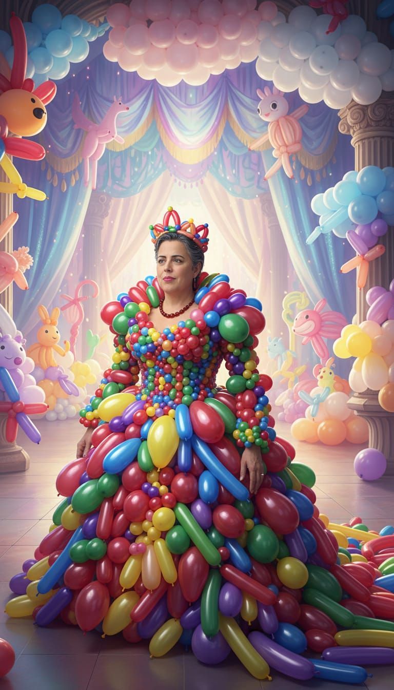 שמלת בלונים AI