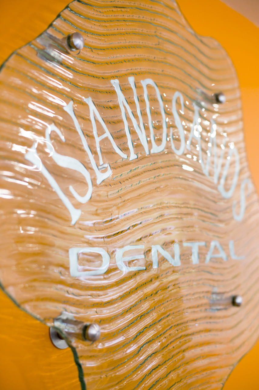 Island Sands Dental Glass Sign — Island Sands Dental in Boyne Island, QLD