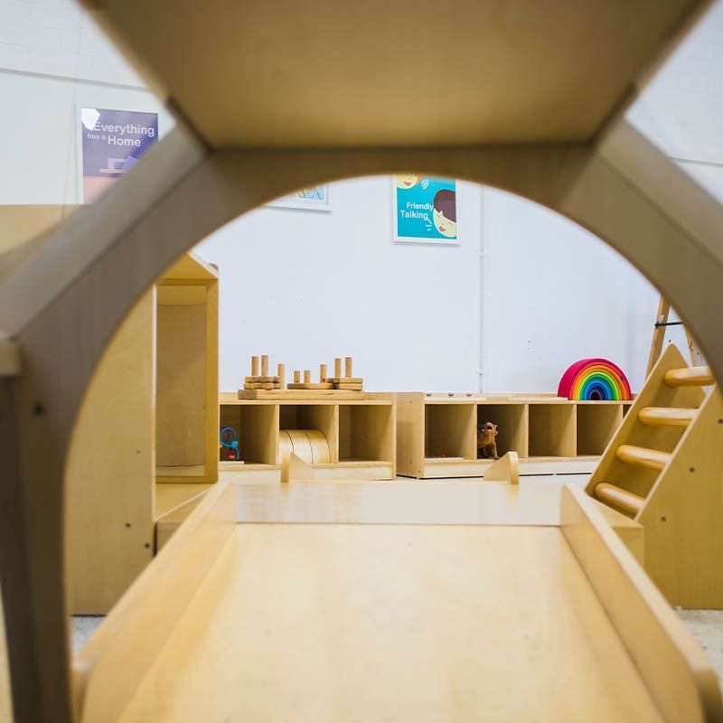 preschool child building puzzle at The Gap