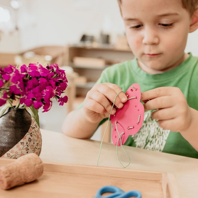 child building puzzle at The Gap campus