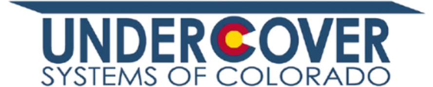 Logo for Undercover Systems of Colorado, with Colorado flag colors in the