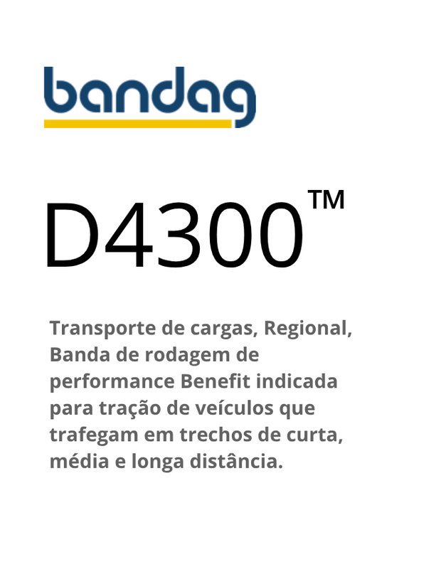 Bandag D4300 logo and text. 