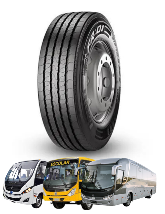 Pneu Continental Conti Hybrid HD3 para caminhão montado em uma roda prateada.