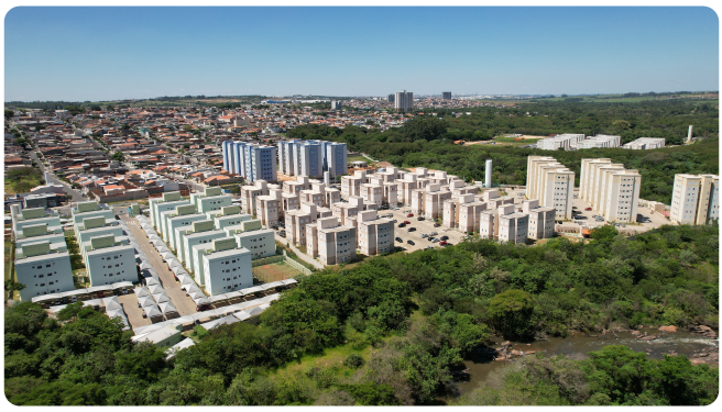 Vista aérea dos empreendimentos Construtora da Rio Branco