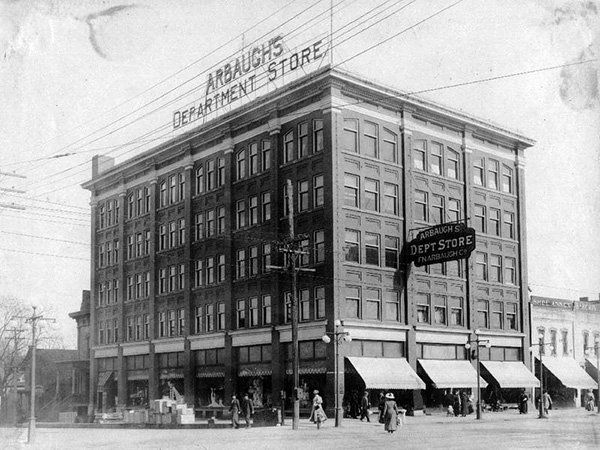 A historic image of the Arbaugh building.