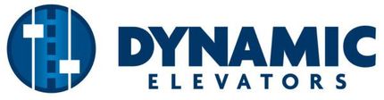 Header and Footer logo for Dynamic Elevators Inc. in Houston Texas.