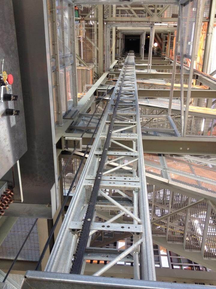 Solar power plant elevator maintenance in Nevada.