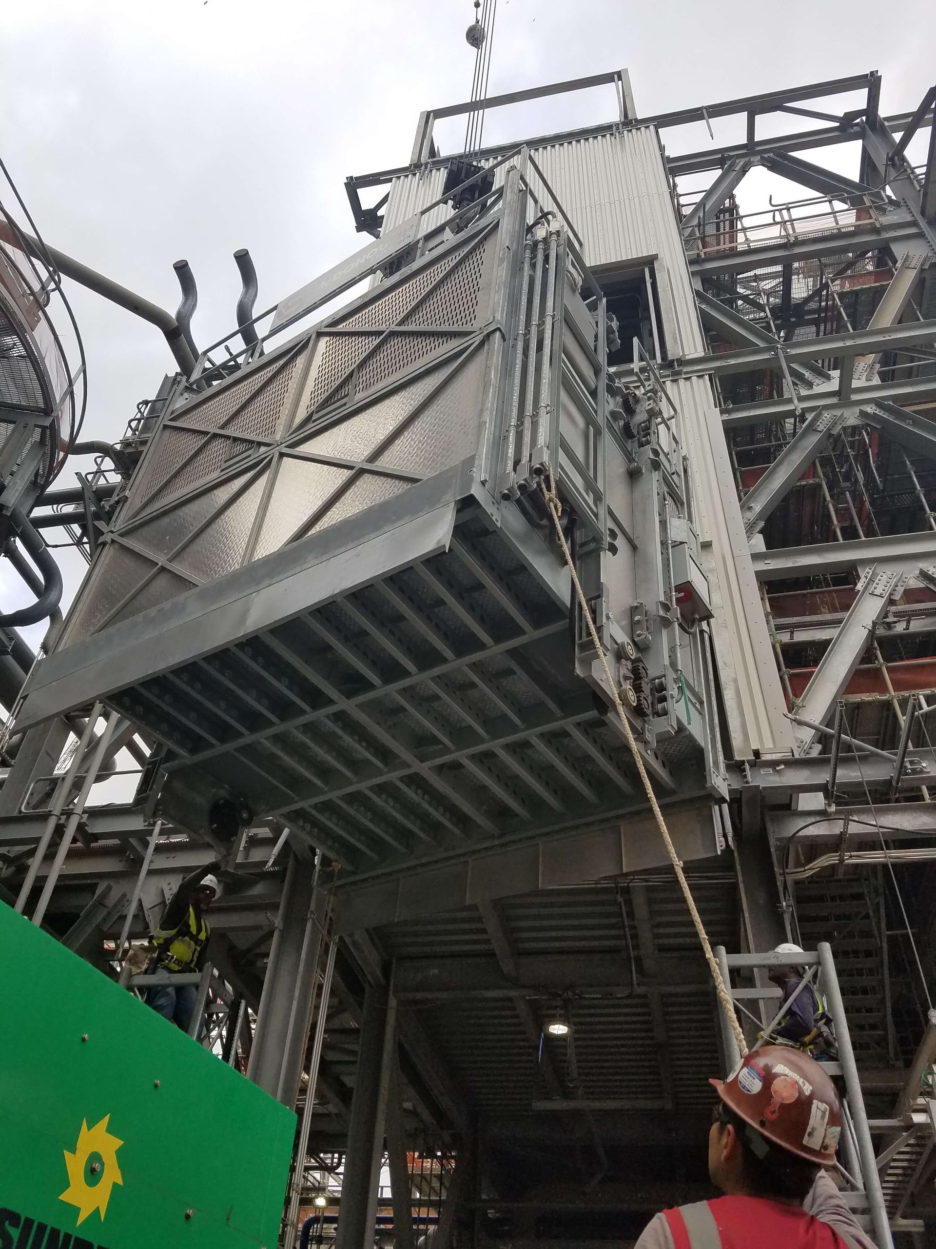 Rack and Pinion being installed on reactor unit.
