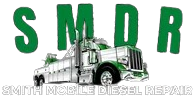 The logo for smith mobile diesel repair has a truck on it.