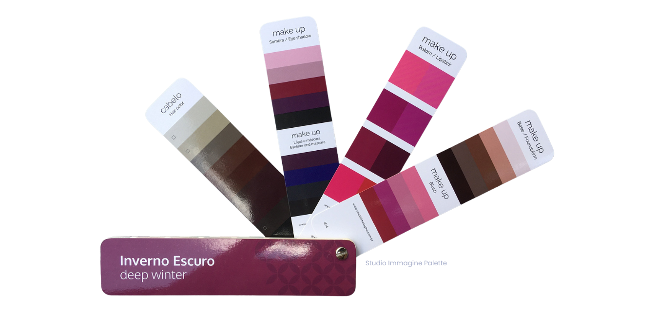 A bunch of different shades of pink are on a white background