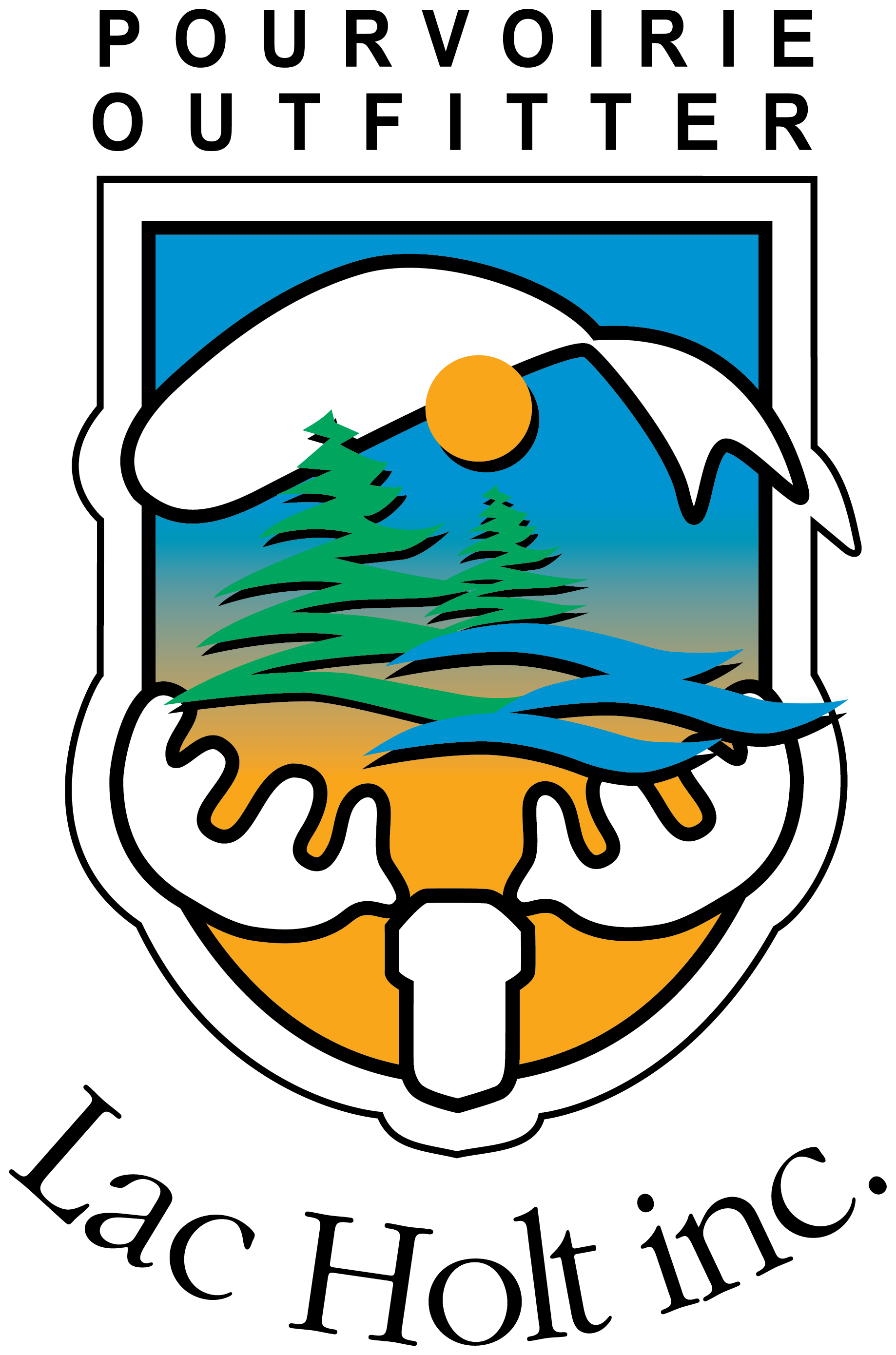 A logo for pourvoirie outfitter lac holt inc.