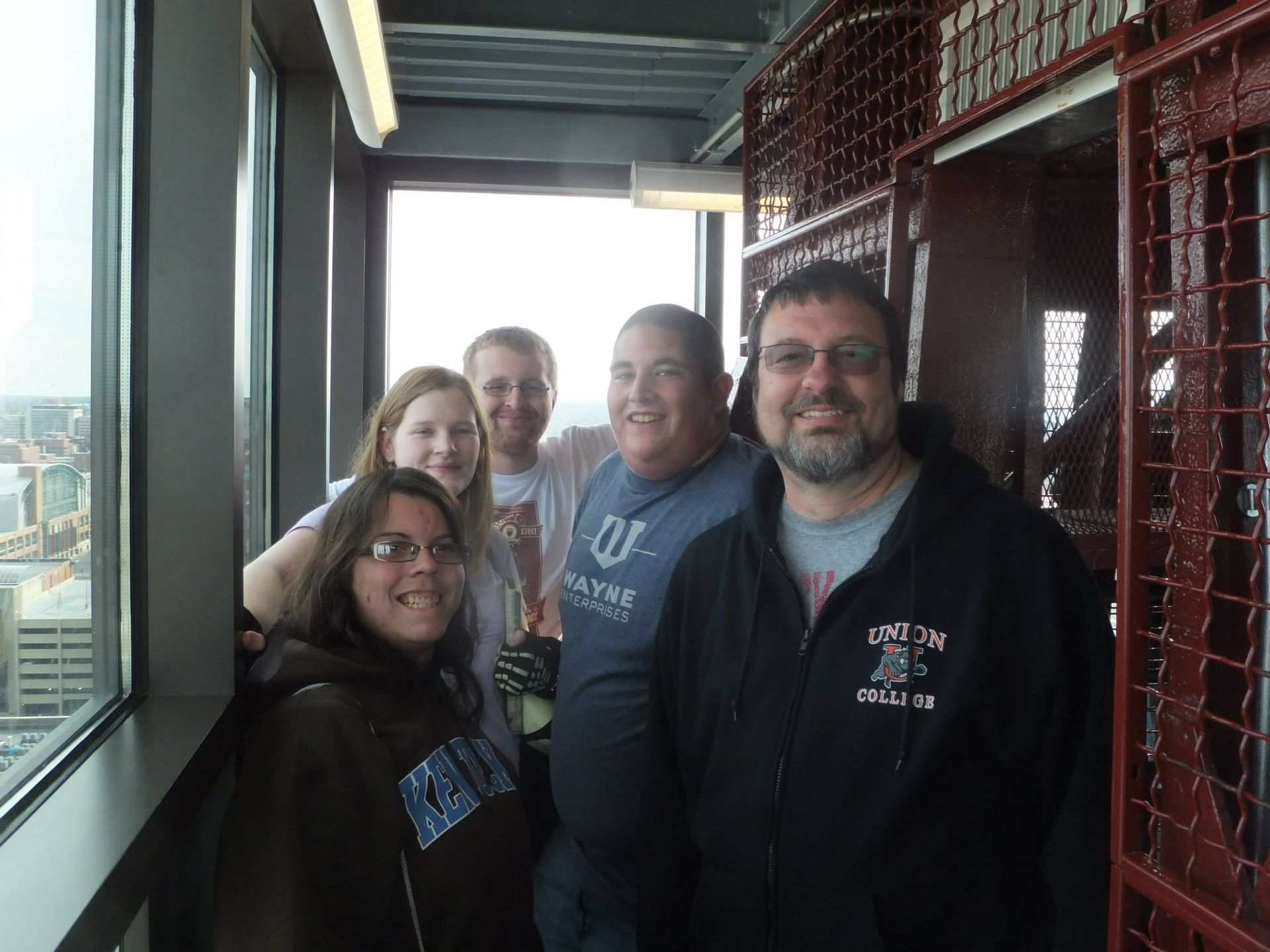 Miller and students on an off-site excursion.