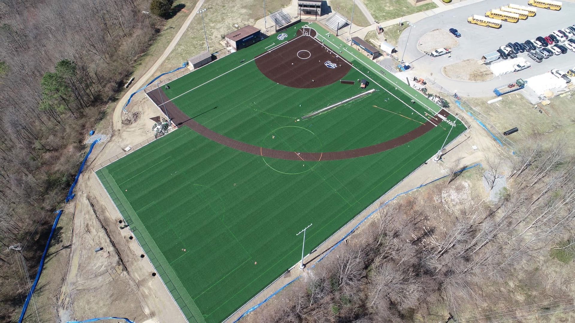Bird's-eye view of Bell County's multisport softball and soccer field.