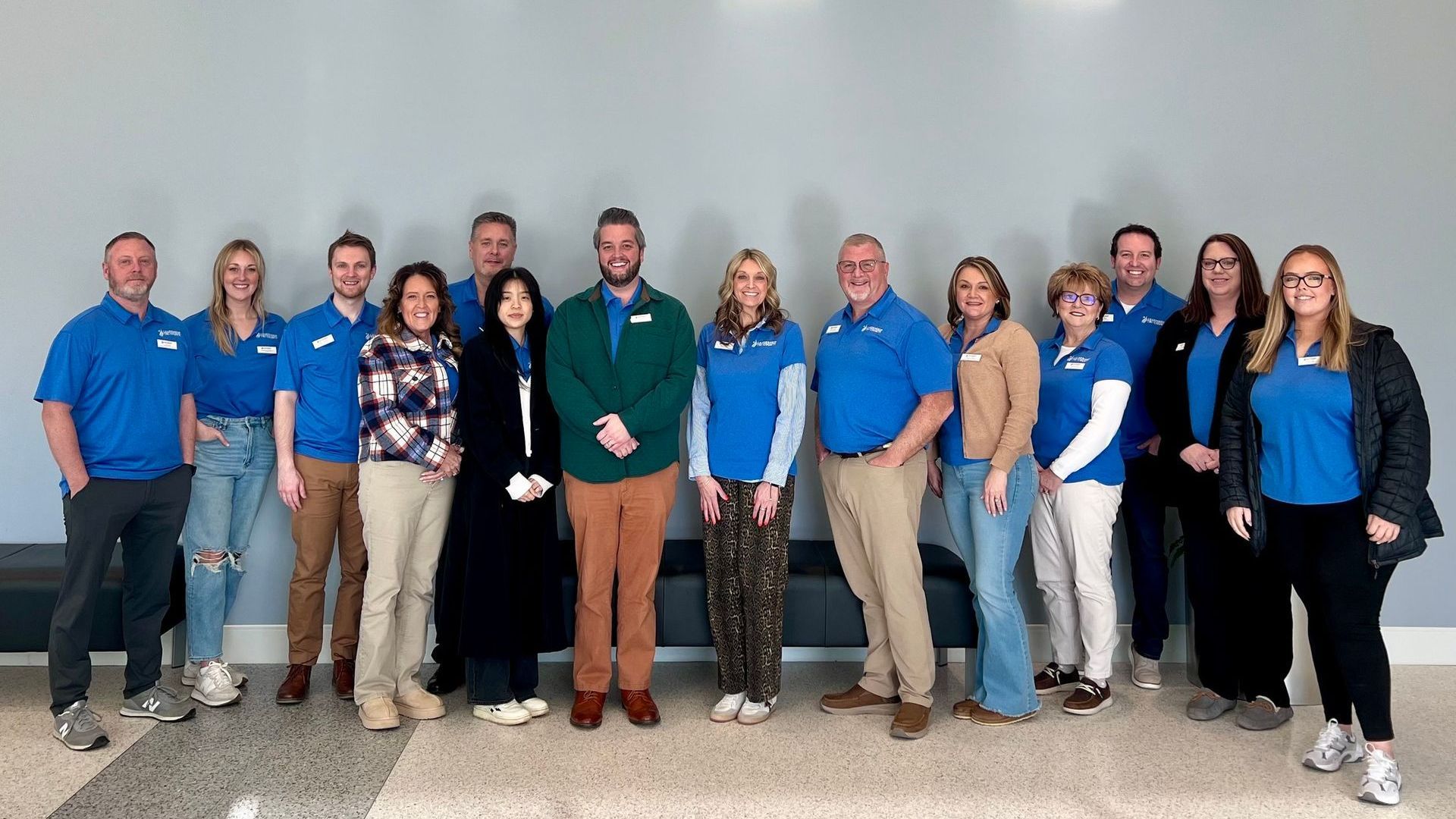 Leadership Tri-County class of 2025 with Andra Butler and Tori Doyle standing at the far right end.