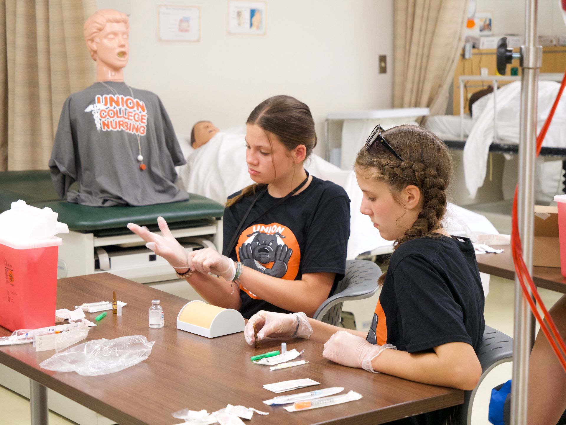 Students working on a lab activity.