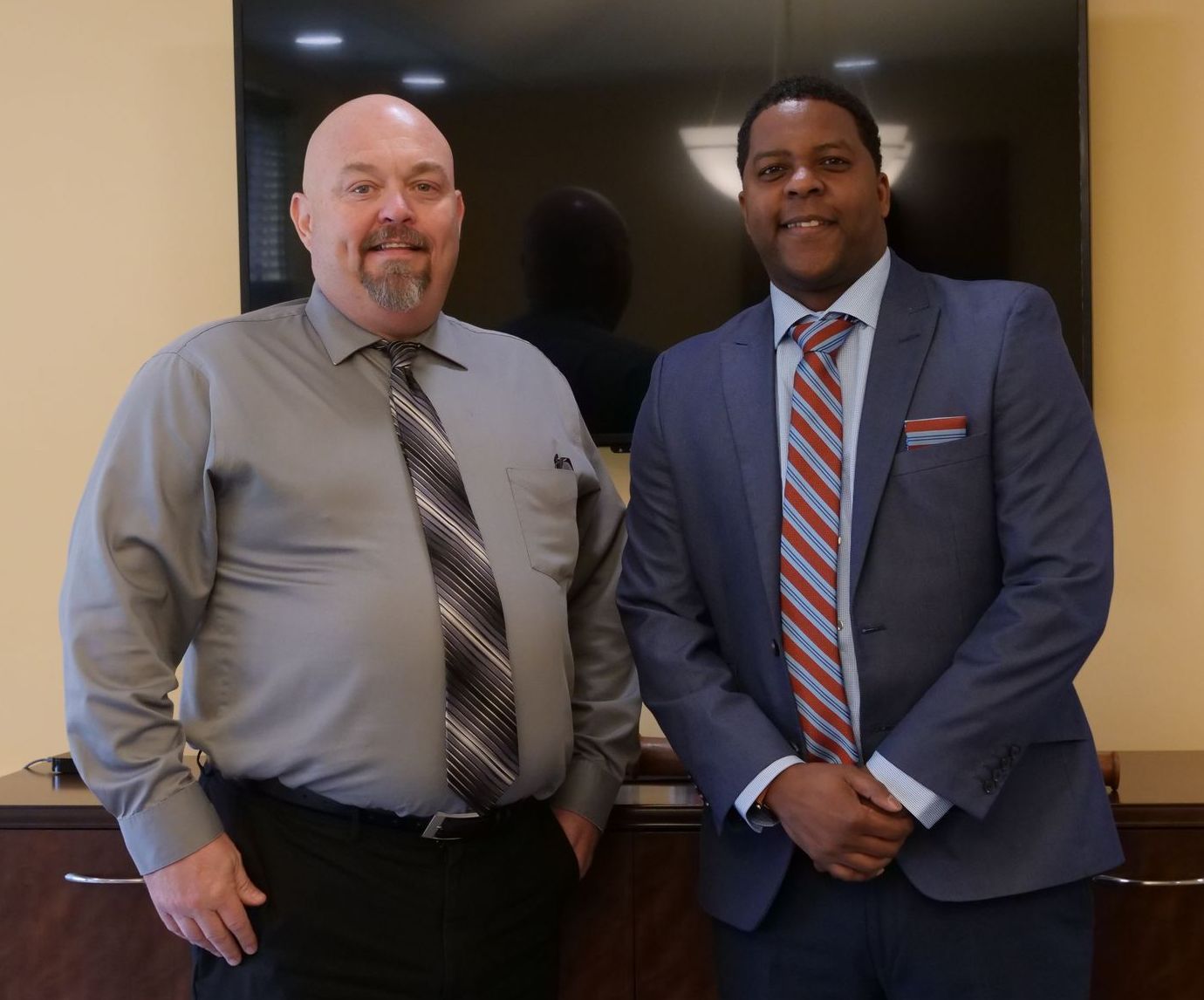 Superintendent Tom Gambrel and President Dr. DJ Washington.