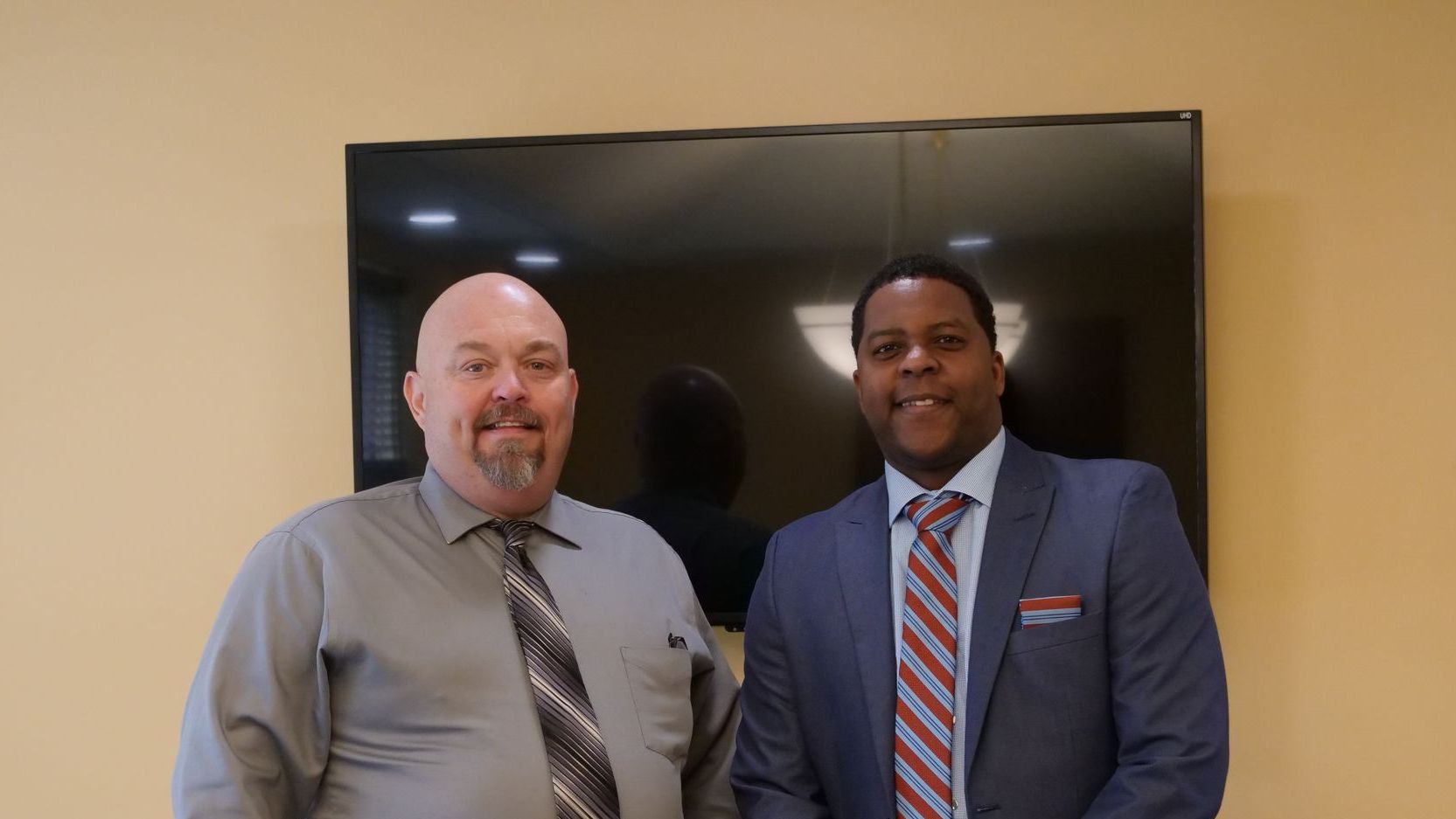 Superintendent Tom Gambrel and President Dr. DJ Washington.