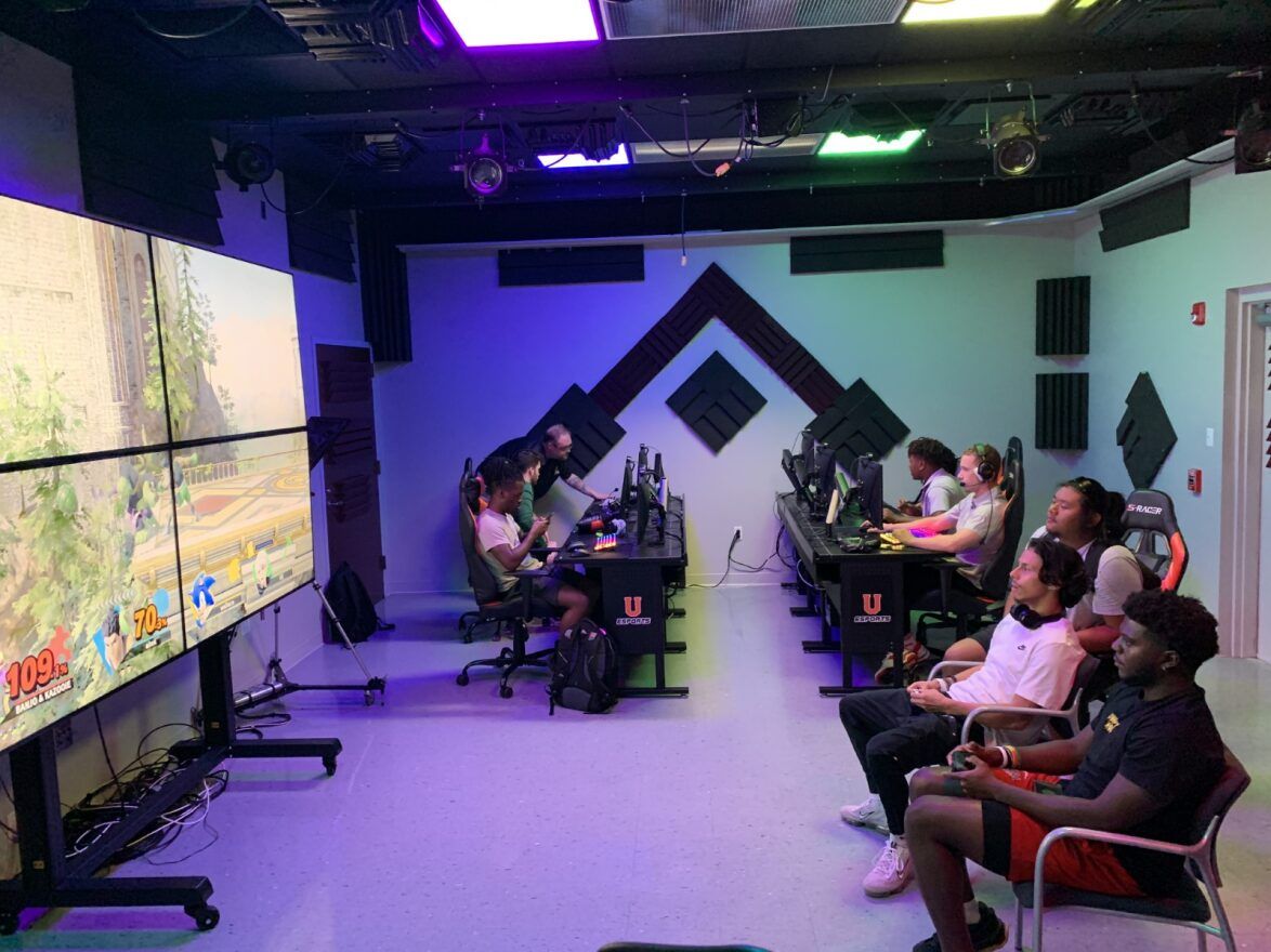 photo of students playing in the esports arena