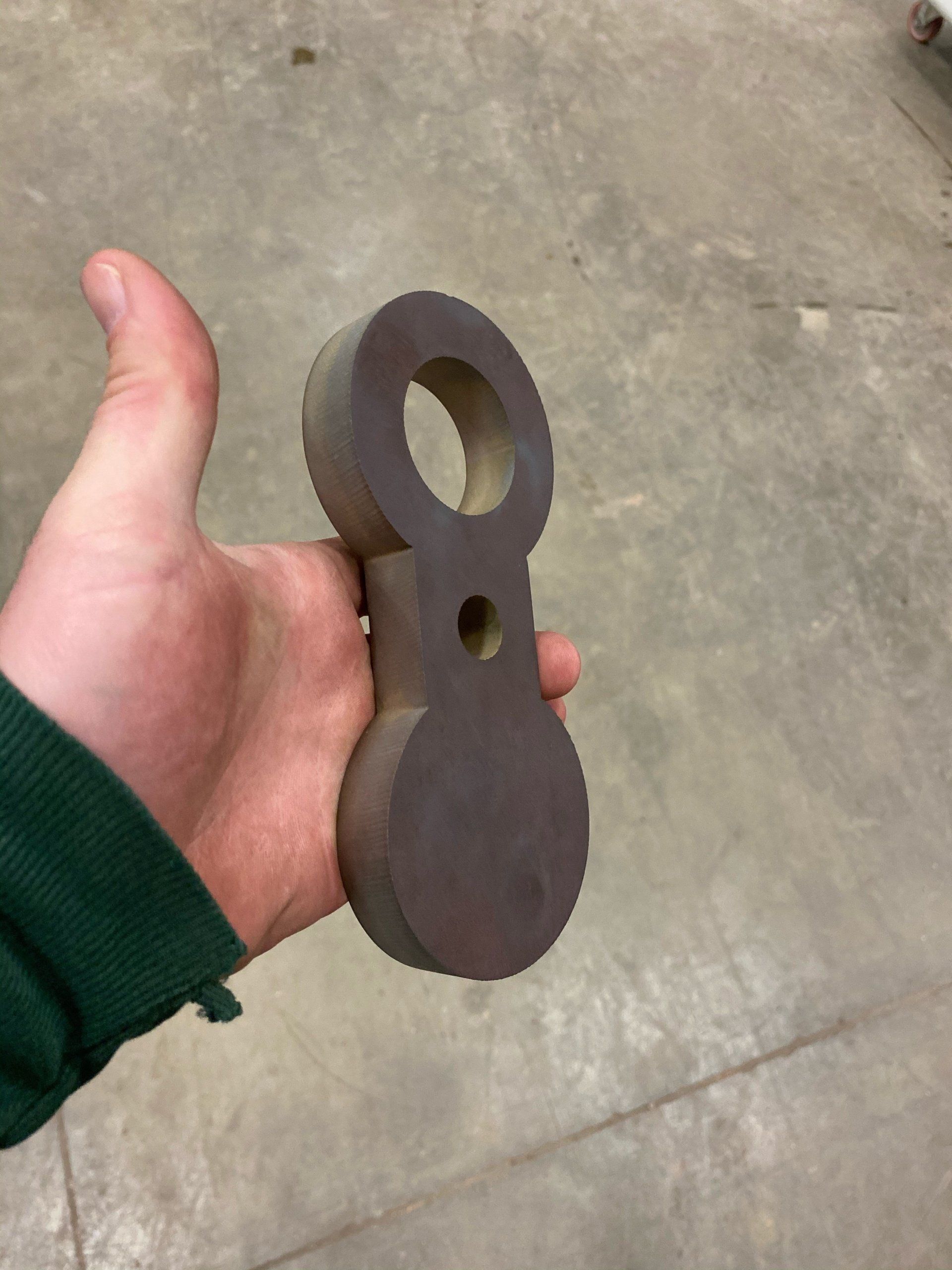 Metal Piece cut on water jet