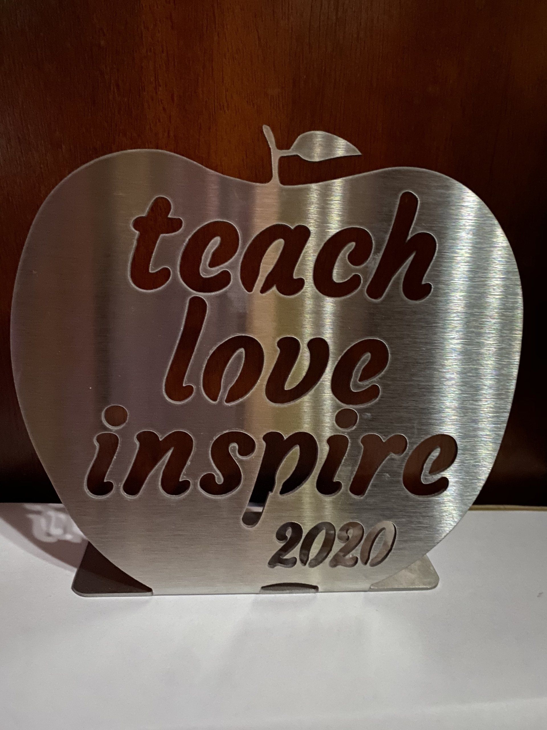 Water Jet teacher plaque