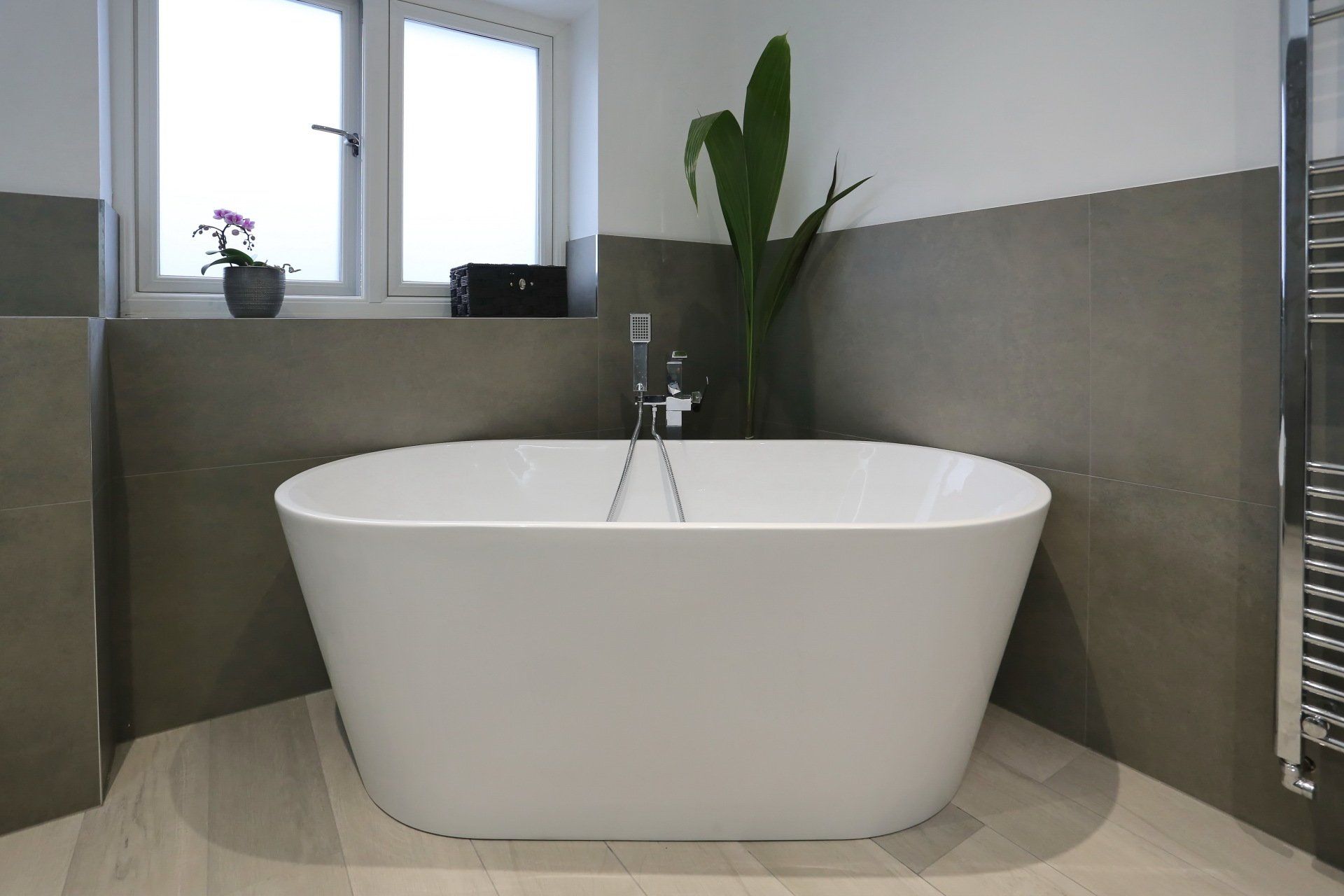 Statement bath in bathroom