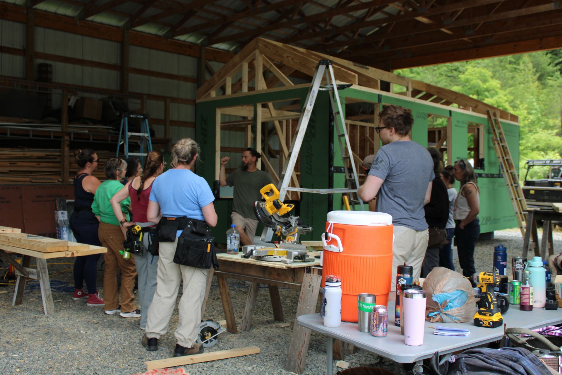 Jeramy Stauffer teaching how to build tiny homes 