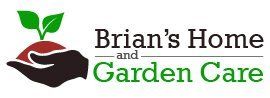 brians home and garden care business logo of gardening