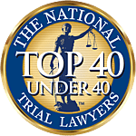 Badge logo for the national trial lawyers top 40 under 40