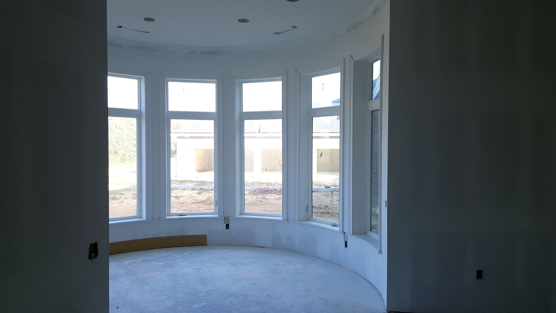 A room with a lot of windows in it