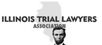 A logo for the illinois trial lawyers association