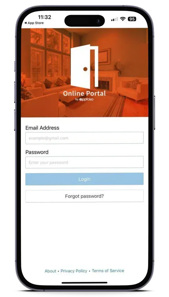 Online Portal app on iPhone