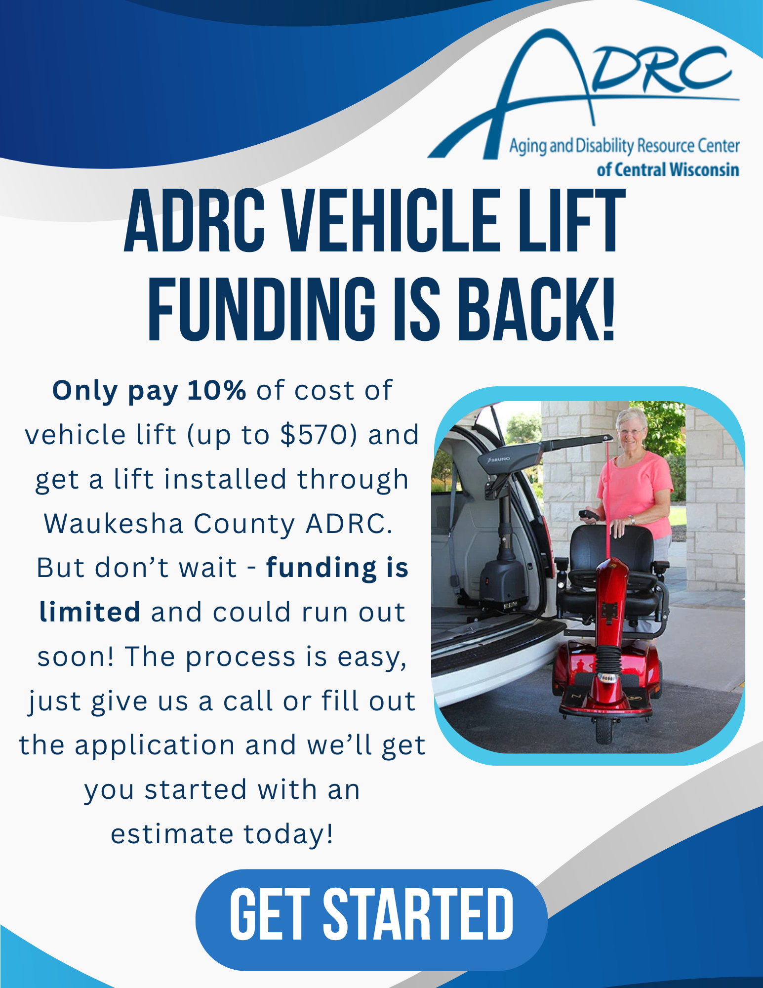 ADRC vehicle lift funding is back for Waukesha County residents