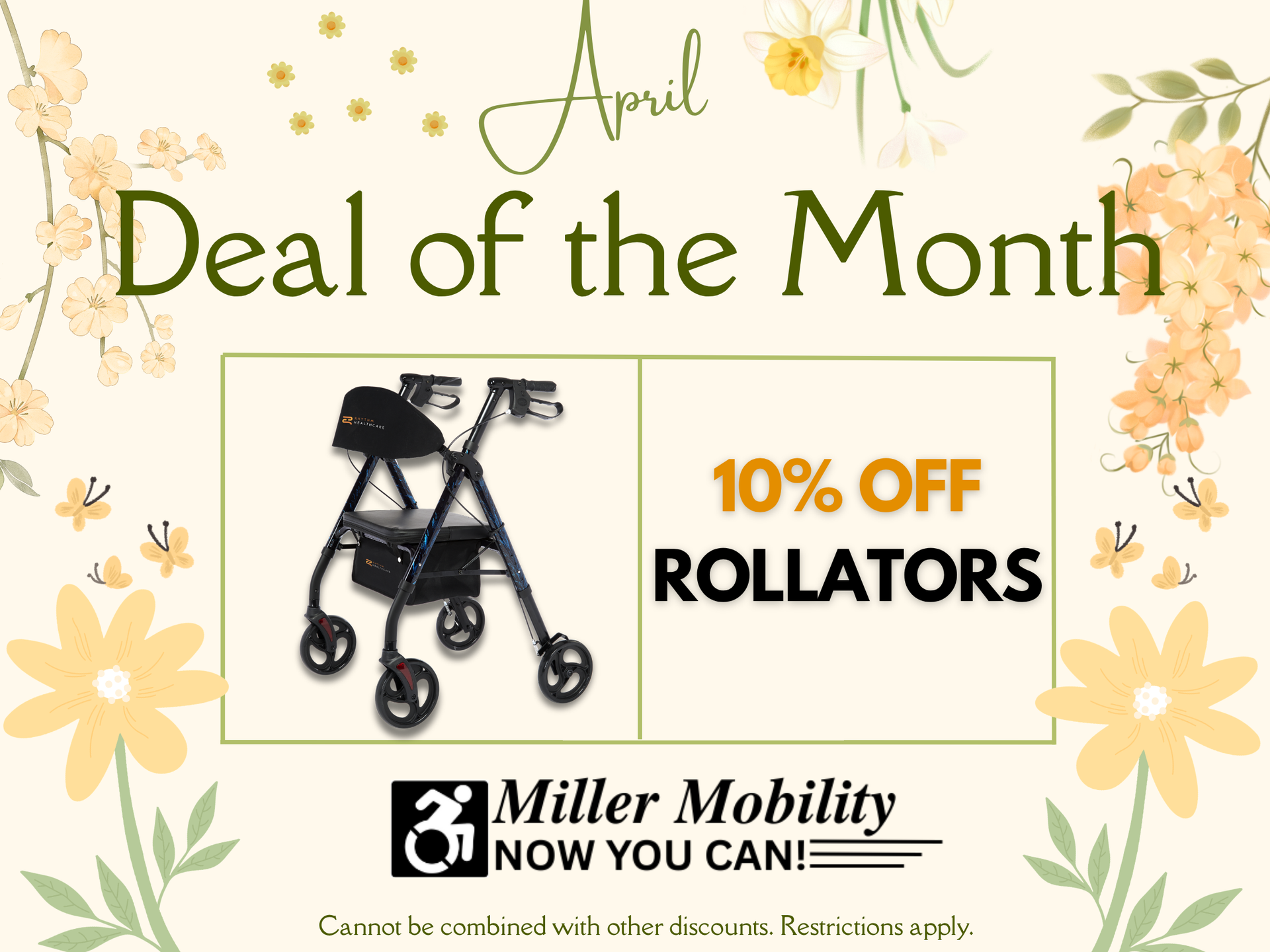 March Deal of the Month 10% off electric power wheelchairs