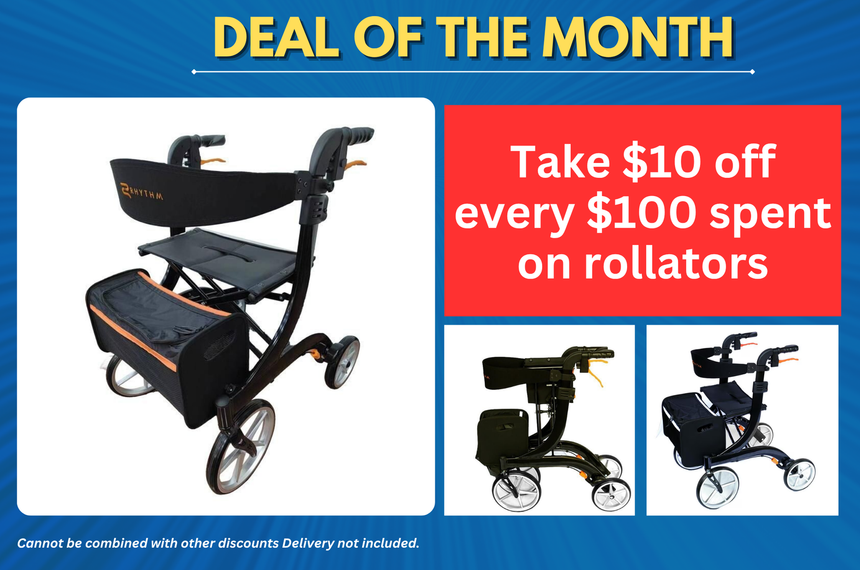 Deal of the month: Take $10 off every $100 spent on rollators