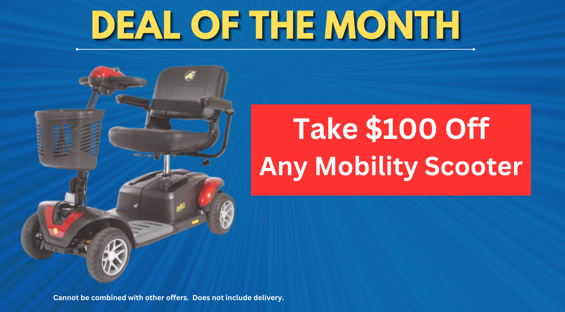 An advertisement for a mobility scooter

