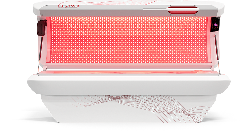 White red light therapy device.