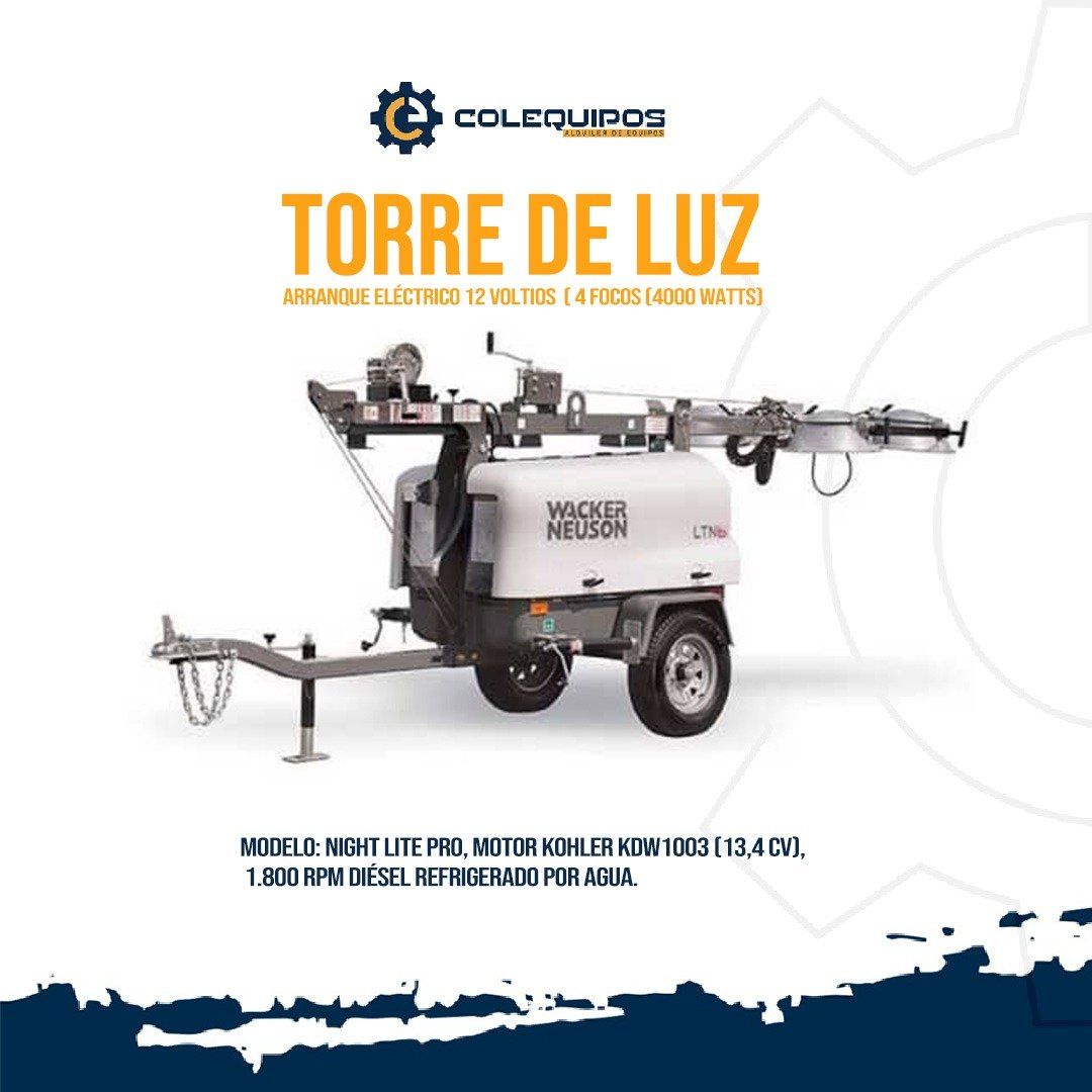 Torres de luz para la construcción en Panamá