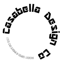 A black and white logo for casabella design co