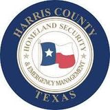 Harris County Homeland Security and Emergency Management logo with Texas flag.