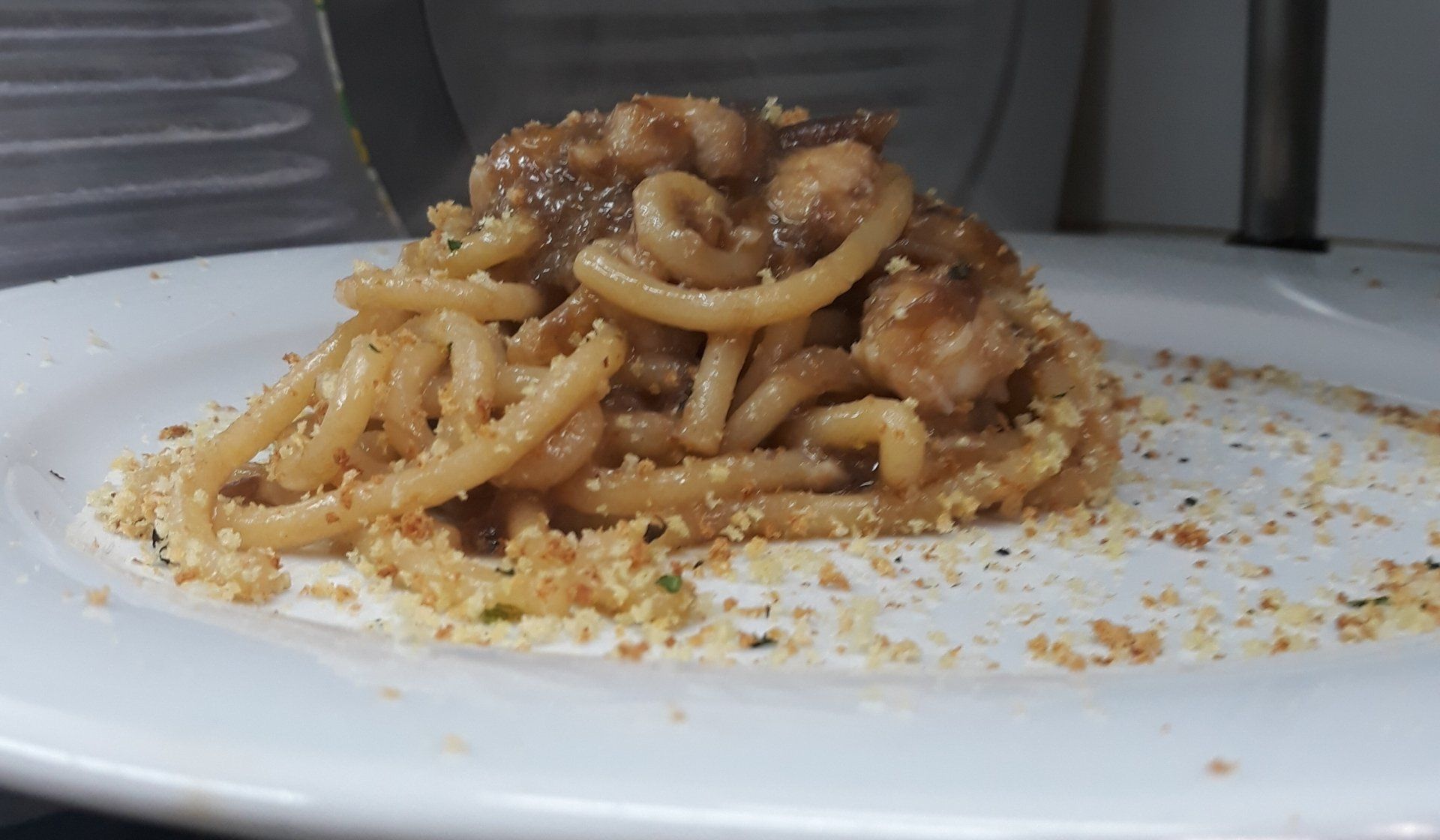 spaghetti con gamberetti
