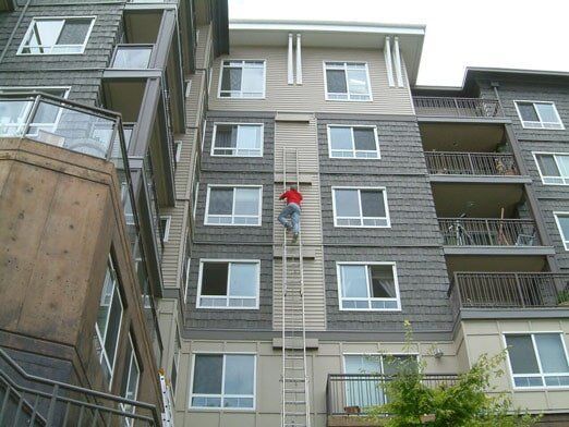 Tall Ladder - Commercial Vent Cleaning in Woodinville WA