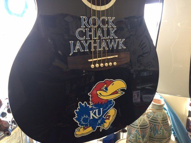 Kansas Jayhawk Acoustic Guitar - Hayes House of Music, Topeka ks