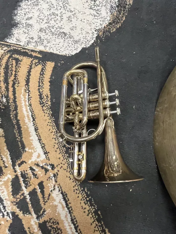 Bach Stradivarius Cornet Model 184 Ready To Play First Valve Trigger 95% Lacquer