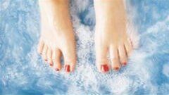 Foot Detox — Foot With Red Nail Polish in Redding, CA